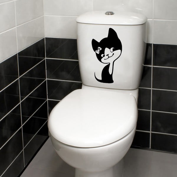 Kitty dekoratív matrica WC-re