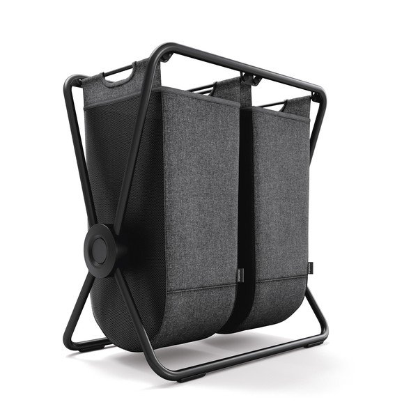 Sötétszürke textil összecsukható szennyeskosár 200 l – simplehuman