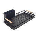 Fekete fém edényszárító 43x23,5 cm Radka – Orion