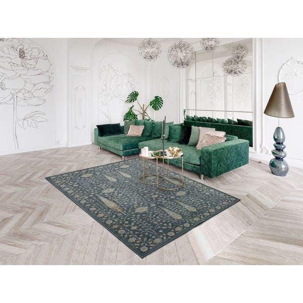 Vintage Flowers kék viszkóz szőnyeg, 120 x 170 cm - Universal-image-1