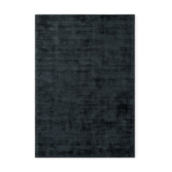Fekete kézi szövésű viszkóz szőnyeg 80x150 cm Noemi – Vikosa