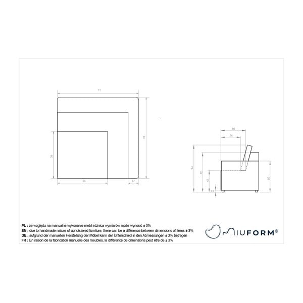Bézs kanapé modul Lulu – Miuform-image-3