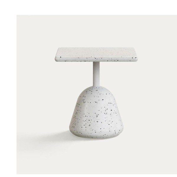Kerti dohányzóasztal terrazzo asztallappal 44x44 cm Saura – Kave Home-image-1