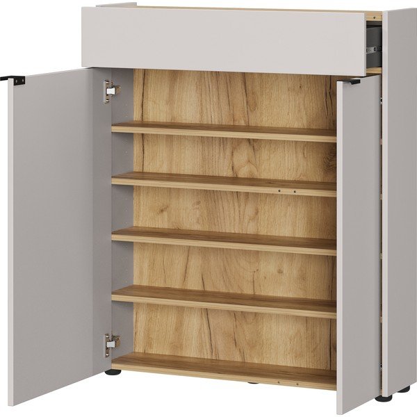 Krémszínű matt szekrény 83x99x22 cm Ameca – Germania-image-3