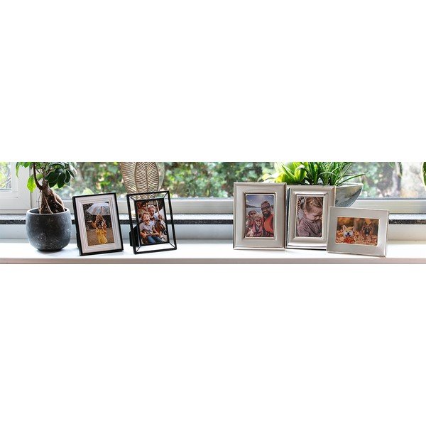 Fekete fém álló-fali képkeret 10x15 cm Prisma – Zilverstad-image-1