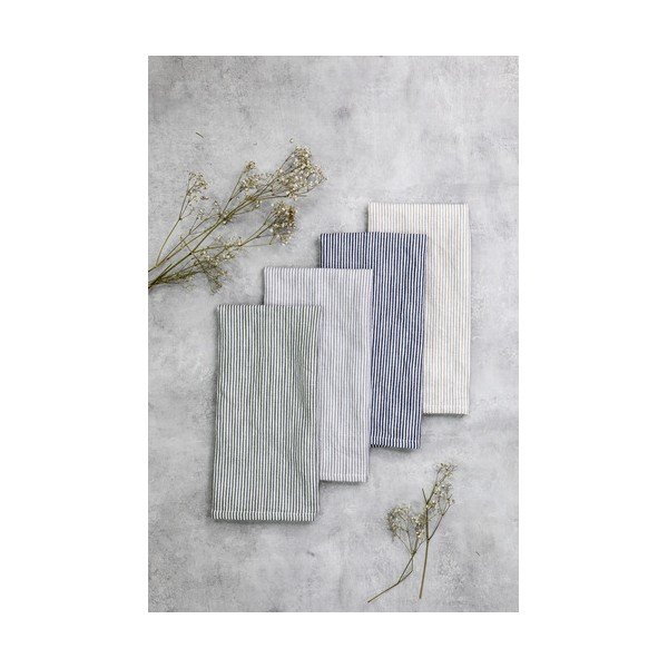 Pamut-len konyharuha szett 2 db-os 50x70 cm Lina Stripe – Ladelle-image-1