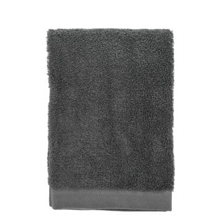 Sötétszürke frottír pamut fürdőlepedő 70x140 cm Comfort – Södahl