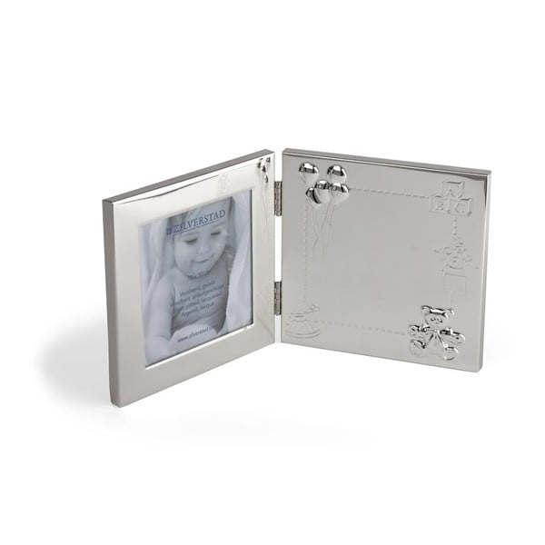Ezüstszínű fém álló-fali képkeret 17x22 cm Happy Baby – Zilverstad