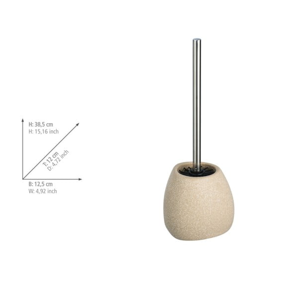 Pion bézs kerámia WC-kefe - Wenko-image-3