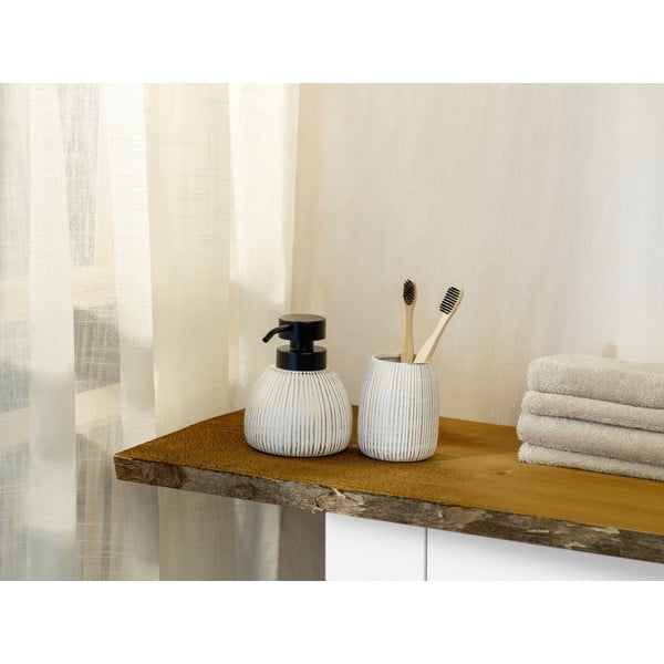 Fehér-aranyszínű kerámia fogkefetartó pohár Pascoli – Wenko-image-1