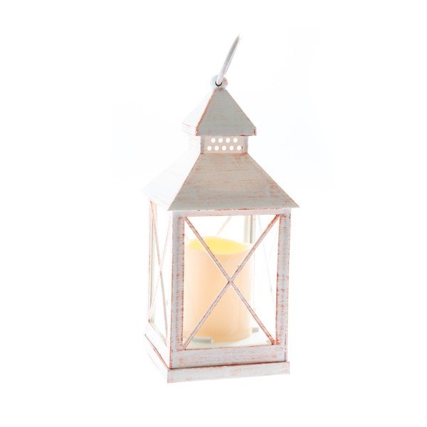 Iris fehér LED lámpás, magasság 23,5 cm - Dakls