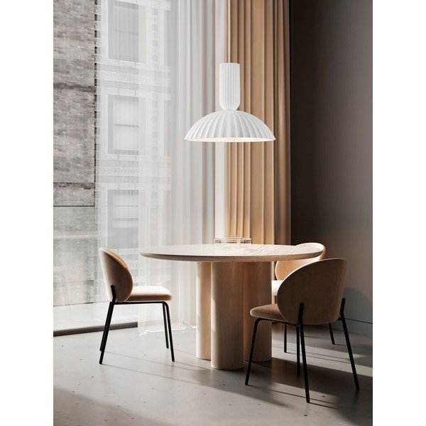 Fehér kő függőlámpa ø 50 cm Ammos – Nova Luce-image-1