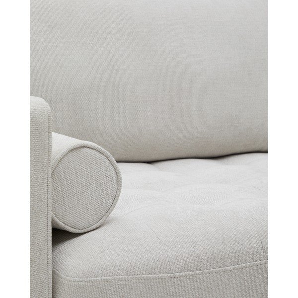 Szürkésbézs zsenília kanapé 222 cm Debra – Kave Home-image-3