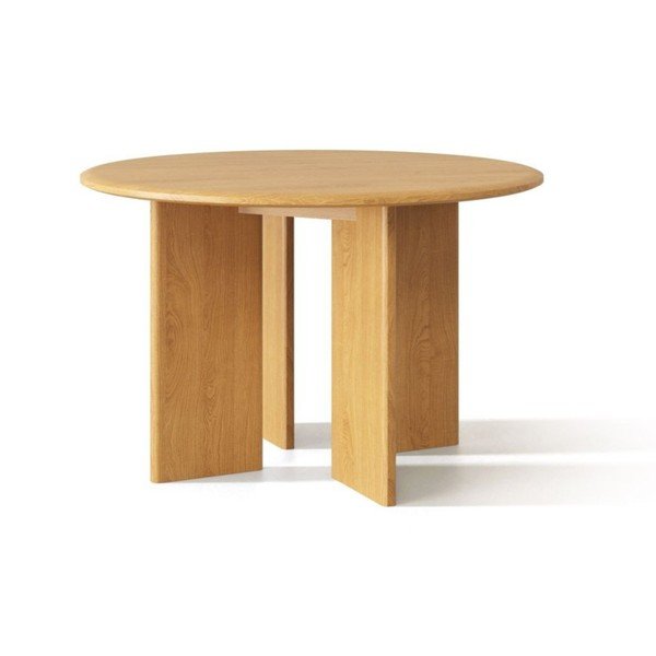 Tölgyfa kerek étkezőasztal ø 120 cm Charlotte – Micadoni -image-1