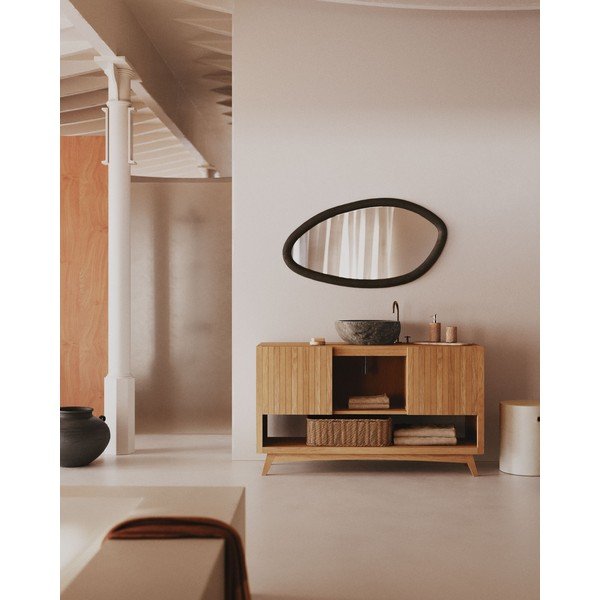 Fali tükör tömörfa kerettel 60x110 cm Magrit – Kave Home-image-2