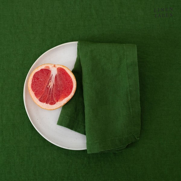 Len tányéralátét 35x45 cm True Green – Linen Tales-image-1