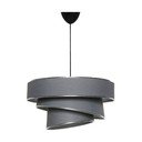 Antracitszürke-ezüstszínű függőlámpa textil búrával ø 40 cm Couper – Opviq lights