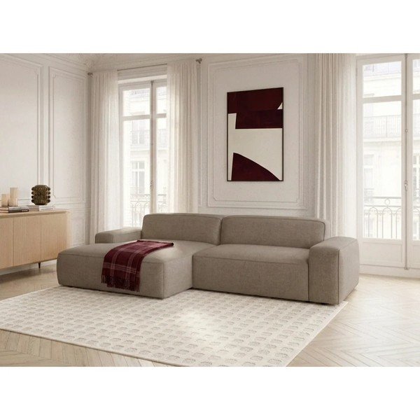 Szürkésbarna kinyitható-elektromos ülésállítással sarokkanapé (bal oldali) Abel – Bobochic Paris-image-3