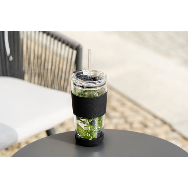 Fekete termobögre 600 ml Fuori – Vialli Design-image-1