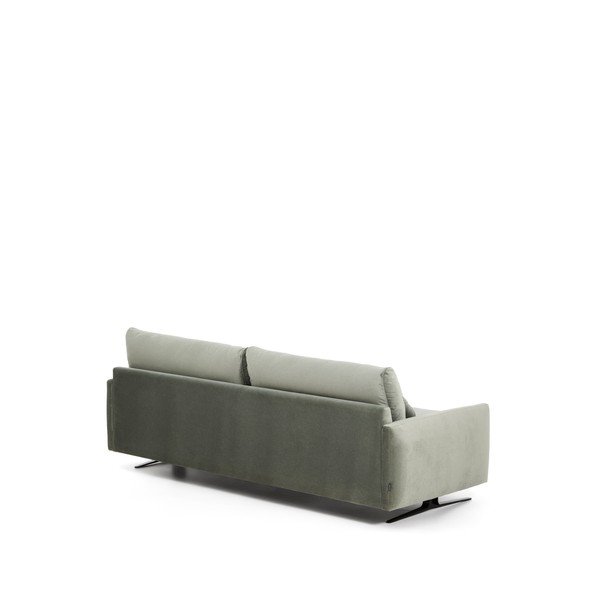 Zöld bársony kanapé 240 cm Veliro – Kave Home-image-4