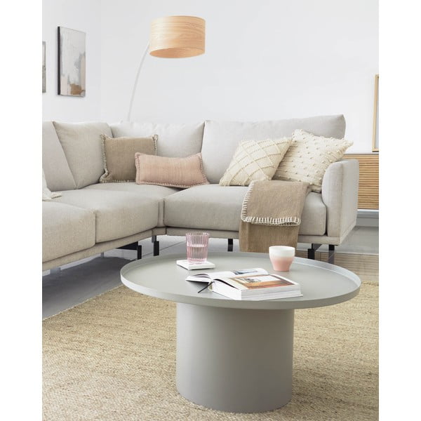 Fém kerek tárolóasztal ø 72 cm Fleksa – Kave Home-image-1