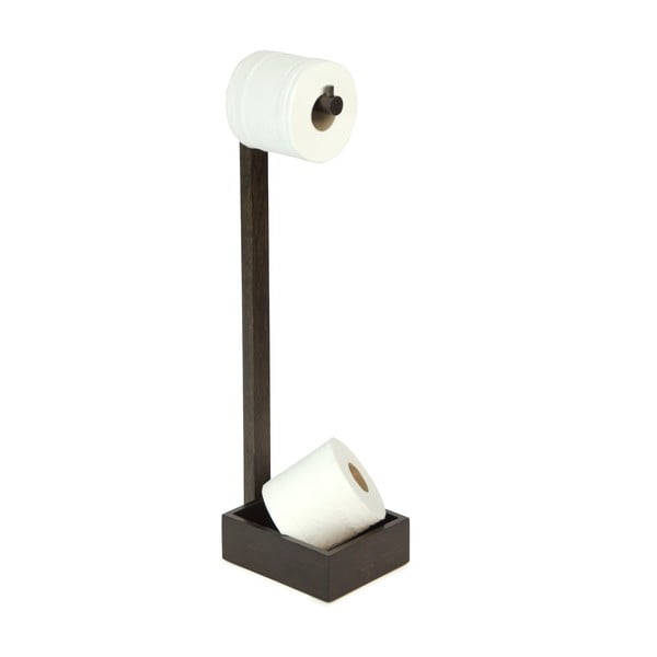 Mezza Dark tölgyfa WC-papír tartó állvány - Wireworks-image-1