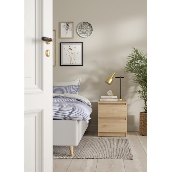 Természetes színű éjjeliszekrény tölgyfa dekorral Naia - Tvilum-image-1