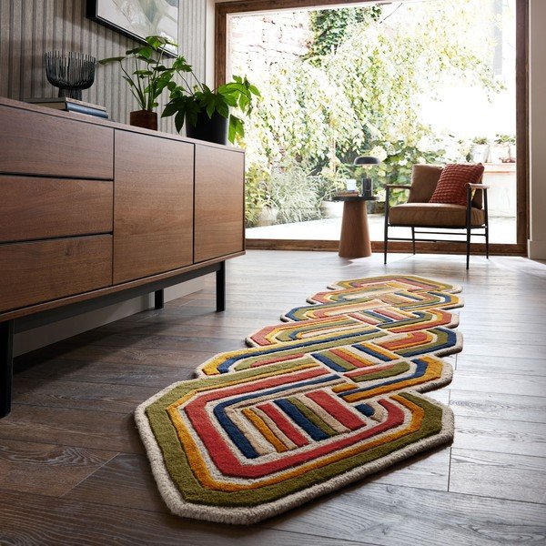 Kézi szövésű gyapjú futószőnyeg 80x300 cm Lattice Shaped  – Flair Rugs-image-1