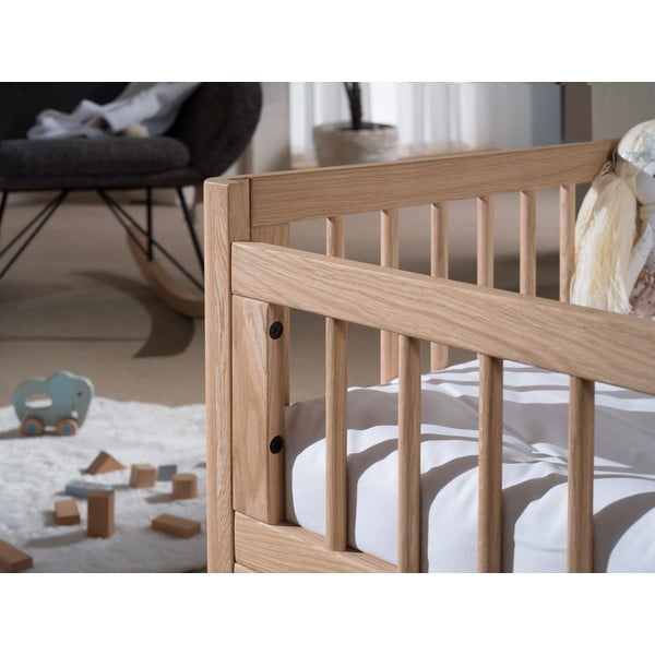Natúr színű tölgyfa babaágy 70x140 cm Forrest – Vipack-image-2