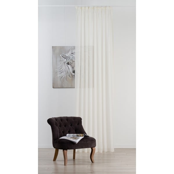 Krémszínű voile fényáteresztő függöny 140x245 cm Sable Crush – Mendola Fabrics