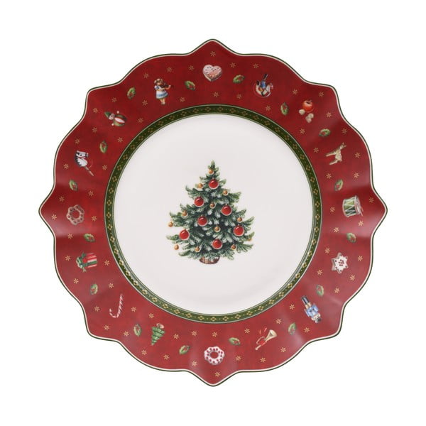 Piros porcelán tányér karácsonyi motívummal, ø 24 cm - Villeroy & Boch