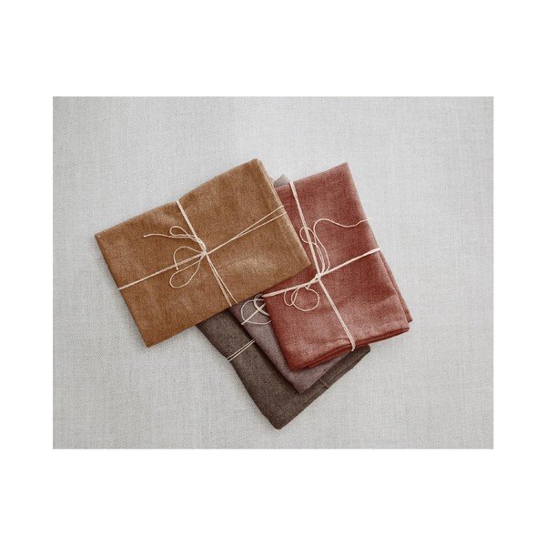 Red Gradient 4 db szövet szalvéta lenkeverékkel, 43 x 43 cm - Really Nice Things-image-2