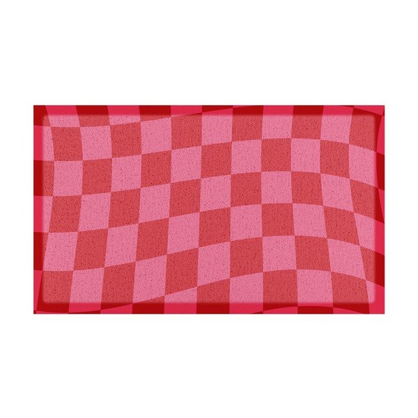 Újrahasznosított műanyag lábtörlő 40x70 cm Wavy Checkerboard  – Artsy Doormats