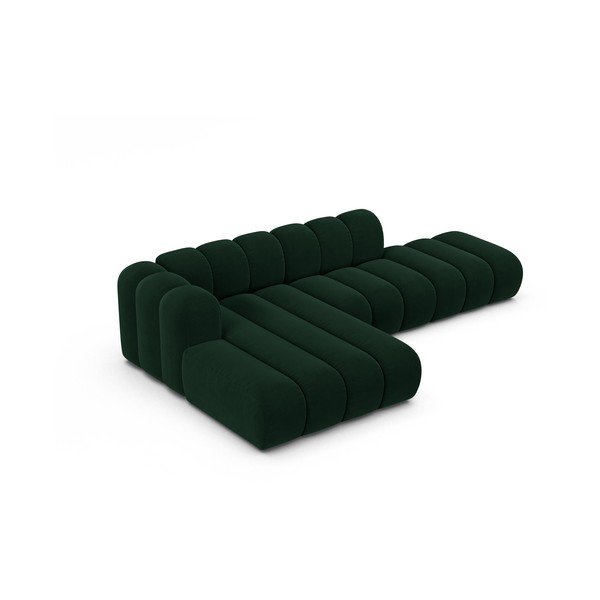 Sötétzöld sarokkanapé (bal oldali) Lupine – Micadoni Home-image-2