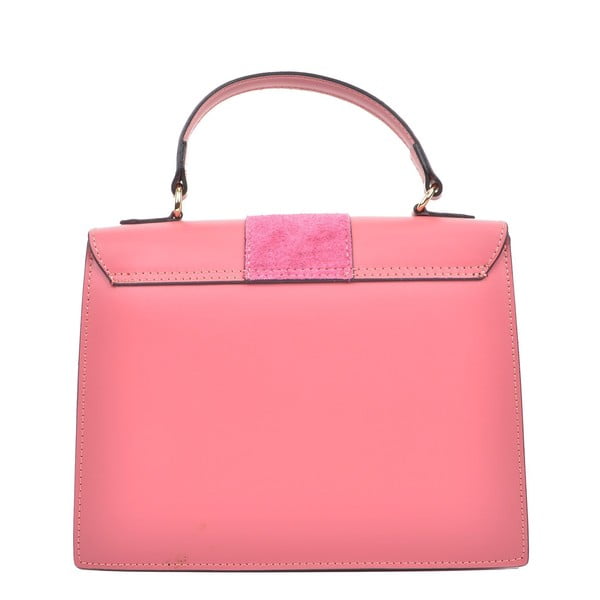 Rózsaszín bőr kézitáska, 22 x 27 cm - Isabella Rhea-image-1