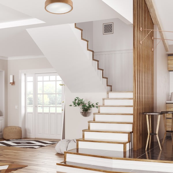 Barna mennyezeti lámpa üveg búrával ø 37 cm Eveline – LAMKUR-image-1