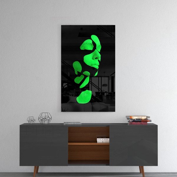 Fragmented Green üvegezett kép - Insigne-image-1