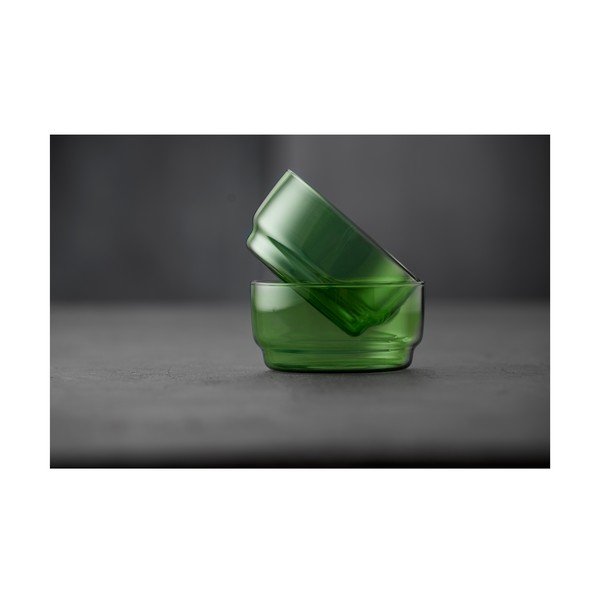 Zöld üveg tálka szett 2 db-os 500 ml Torino – Lyngby Glas-image-3