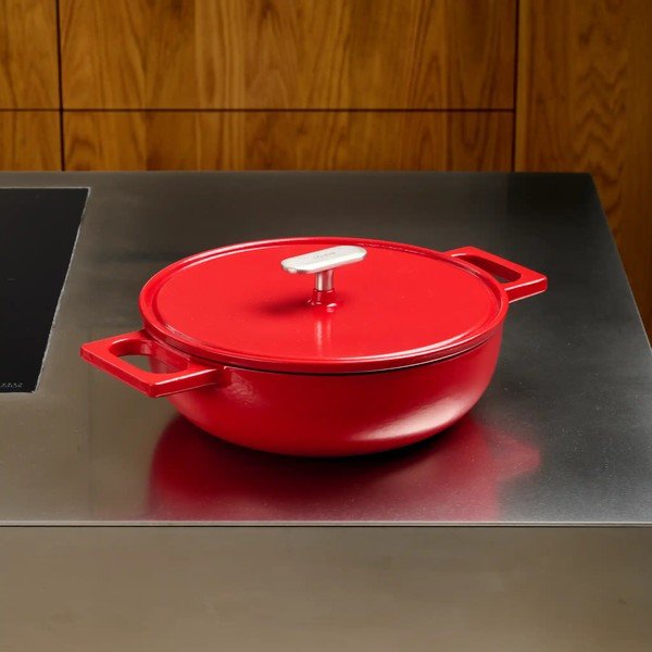 Öntöttvas serpenyő fedővel ø 26 cm tegame  Mattia 3.0 – FABINI-image-1