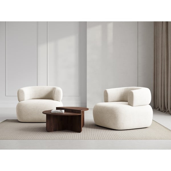 Bézs buklé fotel Jenny – Micadoni Home-image-1