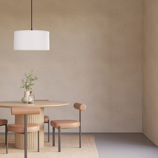 Fehér függőlámpa textil búrával ø 40 cm Shanti – Candellux Lighting-image-2