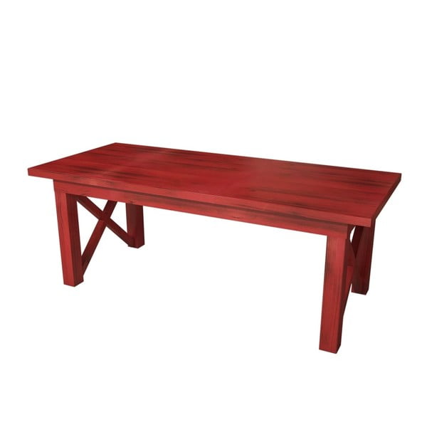 Ricco piros kisasztal masszív fenyőfából