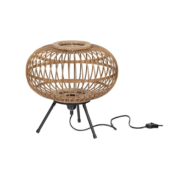 Natúr színű asztali lámpa bambusz búrával (magasság 33 cm) Laut – Basiclabel 