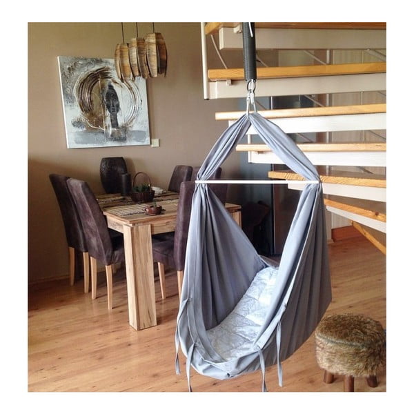 Baby szürke felfüggeszthető pamut bölcső, (0-9 hónap) - Hojdavak-image-2