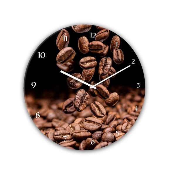 Glassclock Coffee Seeds falióra, ⌀ 30 cm - Styler-image-2