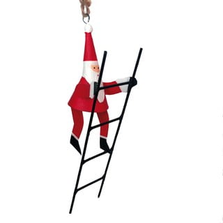 Santa On Ladder karácsonyi függődísz - G-Bork