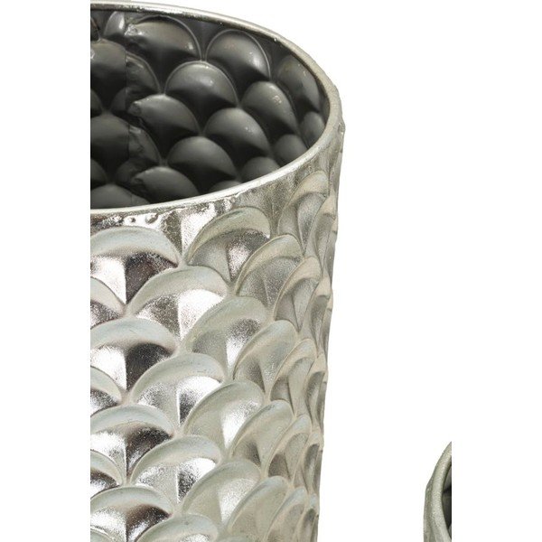 Ezüstszínű fém magas váza készlet 2 db-os (magasság 92 cm) Silvy – Mauro Ferretti-image-3