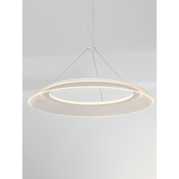 Matt fehér alumínium LED függőlámpa akrilüveg búrával ø 60 cm Mantle – Nova Luce-image-2