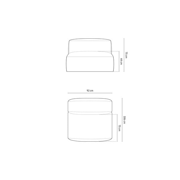 Zöld kanapé modul (középső rész) Martina – Micadoni Home-image-4