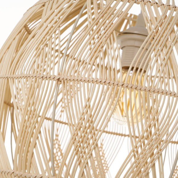 Natúr színű rattan mennyezeti lámpa rattan búrával ø 37 cm Natural Way – Casa Selección-image-3